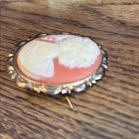 Vintage Costume Cameo Pin - Picture 3 of 4